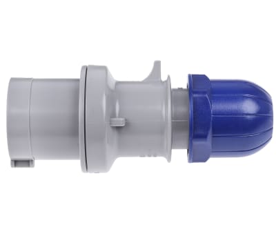 Product image for Scame IP44 Blue Cable Mount 2P+E Industrial Power Plug, Rated At 16A, 230.0 V