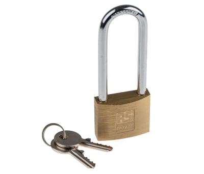 Product image for SOLID BRASS LONG SHACKE PADLOCK 40 MM