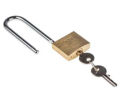 Product image for SOLID BRASS LONG SHACKE PADLOCK 40 MM