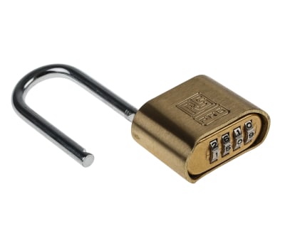 Product image for RS PRO All Weather Brass, Steel Padlock 53mm
