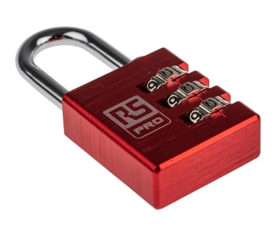 Product image for RED COMBINATION SAFETY PADLOCK 30 MM