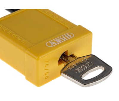 Product image for YELLOW NON CONDUCTIVE SAFETY PADLOCK,STD