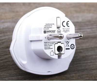 Product image for RS PRO Europe to Australia, China, Italy, Japan, Switzerland, UK, USA Travel Adapter, Rated At 16A