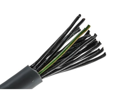 Product image for RS PRO 25 Core Unscreened YY Control Cable, 0.5 mm², Grey PVC Sheath, 50m, 20 AWG