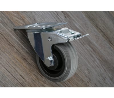 Product image for SWIVEL CASTOR, 75MM, 70KG, W/BRAKE