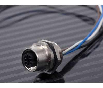 Product image for RS PRO Panel Mount Connector, 4 Contacts, M12 Connector, Socket