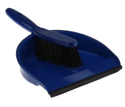 Product image for RS PRO Blue Dustpan & Brush for Cleaning with brush included