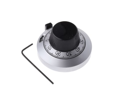 Product image for 15 turn dial,46.02mm dia,6mm metric bore