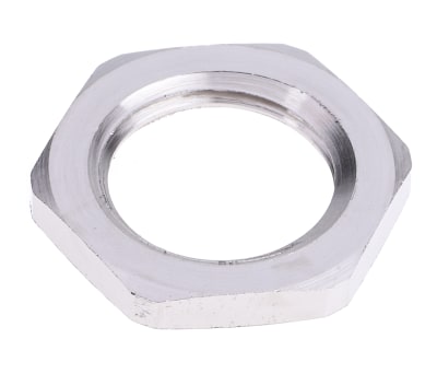 Product image for Nickel plated brass locknut,M16 3.5mm T