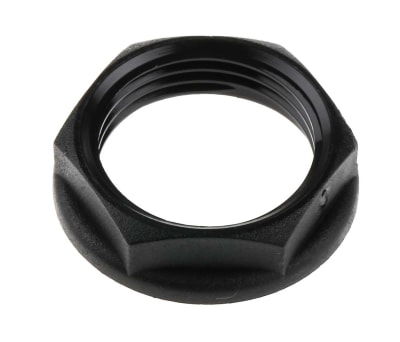 Product image for Nylon black locknut,M20 8.1mm T 23mm A/F