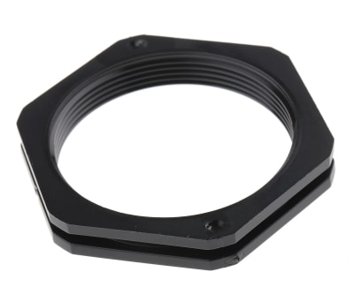 Product image for Nylon black locknut,M50 10mm T 60mm A/F