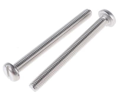 Product image for A2 S/STEEL SLOT PAN HEAD SCREW,M6X60MM