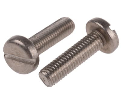 Product image for A2 S/STEEL SLOT PAN HEAD SCREW,M8X30MM