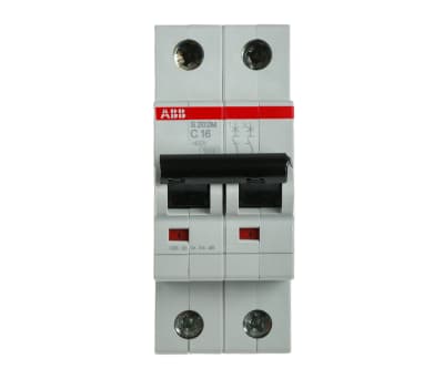 Product image for S200 MCB 16A 2 Pole Type C 10kA