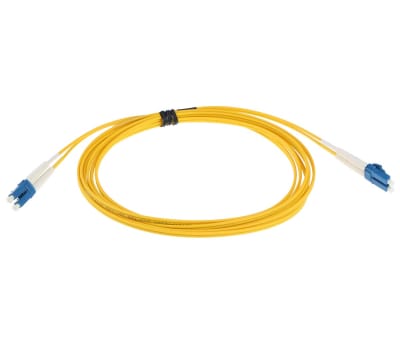 RS PRO SC to SC Simplex Single Mode OS1 Fibre Optic Cable, 9/125μm, Yellow,  1m