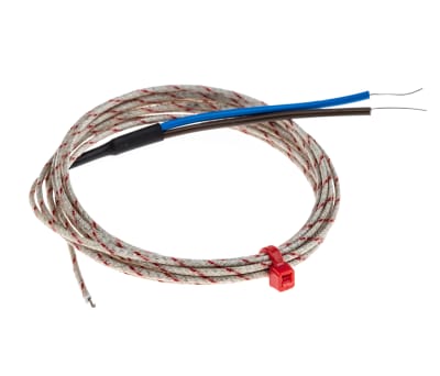 Product image for TypeK glass fibre insulated thermocouple