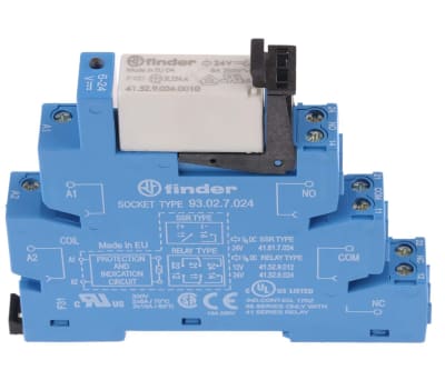 Product image for DPDT 8A interface relay, 24Vdc coil