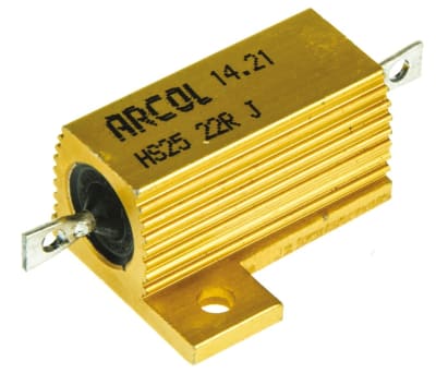 Product image for HS25 AL HOUSE WIREWOUND RESISTOR,22R 25W