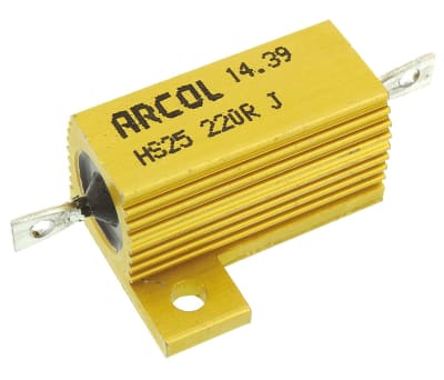 Product image for HS25 AL HOUSE WIREWOUNDRESISTOR,220R 25W