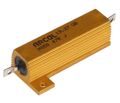 Product image for HS50 AL HOUSE WIREWOUND RESISTOR,47R 50W