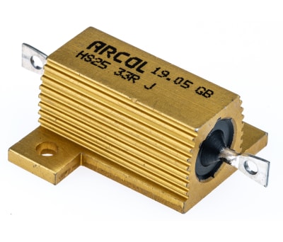 Product image for HS25 AL HOUSE WIREWOUND RESISTOR,33R 25W