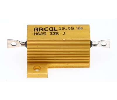 Product image for HS25 AL HOUSE WIREWOUND RESISTOR,33R 25W