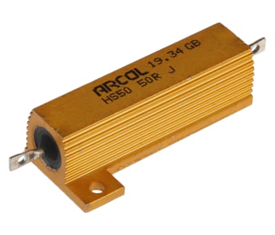 Product image for HS50 AL HOUSE WIREWOUND RESISTOR,50R 50W