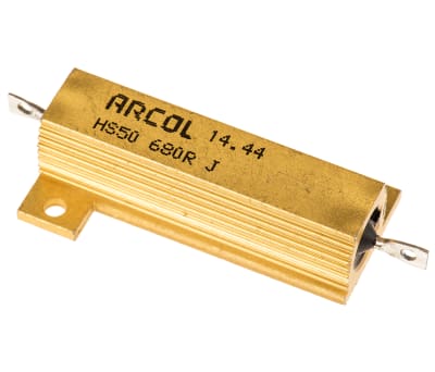 Product image for HS50 AL HOUSE WIREWOUNDRESISTOR,680R 50W