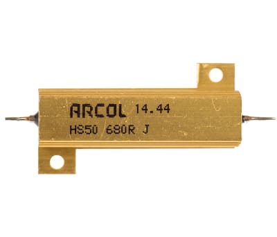 Product image for HS50 AL HOUSE WIREWOUNDRESISTOR,680R 50W