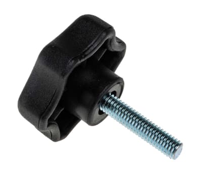 Product image for Nylon male scallop handwheel knob,M6x25