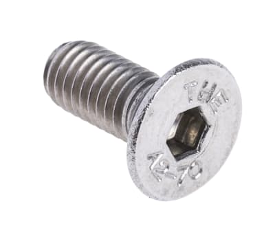 Product image for A2s/steel hex skt csk head screw,M5x12mm