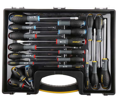 Product image for Stanley Tools Standard Phillips, Pozidriv, Slotted Screwdriver Set 20 Piece
