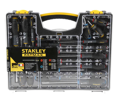 Product image for Stanley Tools Standard Phillips, Pozidriv, Slotted Screwdriver Set 20 Piece