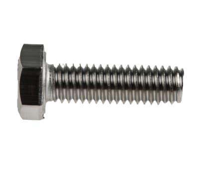 Product image for Plain Stainless Steel Hex Hex Bolt, M6 x 20mm