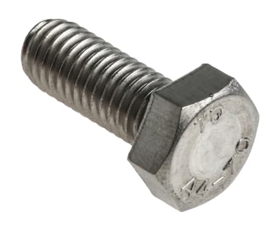 Product image for Plain Stainless Steel Hex Hex Bolt, M8 x 20mm