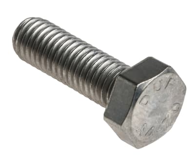 Product image for Plain Stainless Steel Hex Hex Bolt, M8 x 25mm