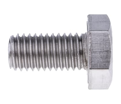 Product image for Plain Stainless Steel Hex Hex Bolt, M10 x 20mm