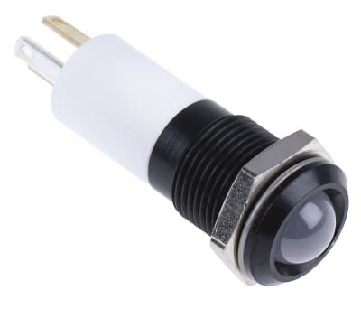 Product image for 14mm tri-colour LED black chrome,24Vdc