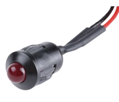 Product image for 8mm red flashing LED prominent,24Vdc