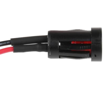 Product image for 8mm HE red LED recessed,24Vdc 50mm lead