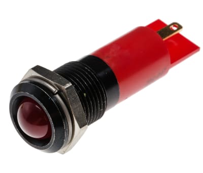Product image for 14mm red LED panel indicator,24Vac