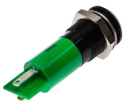Product image for 14mm green LED panel indicator,24Vac