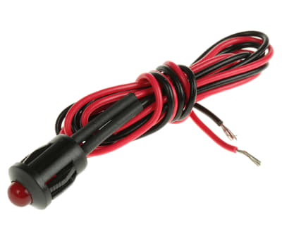 Product image for 8mm red flashing LED prominent,12Vdc