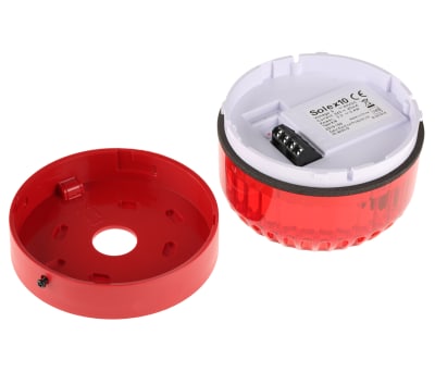 Product image for Fulleon Solex Red Xenon Beacon, 9 → 60 V dc, Flashing, Surface Mount