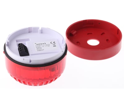 Product image for 3CD BEACON RED LENS, RED SHALLOW BASE