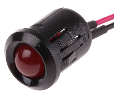 Product image for 12mm redflashing LEDpanelindicator,12Vdc