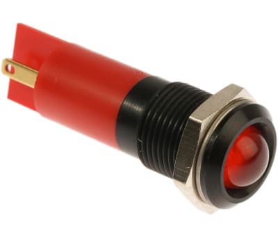 Product image for 14.5mm red neon panel indicator,240Vac