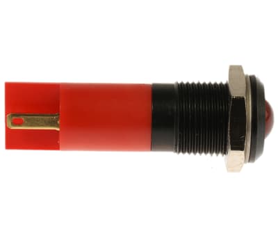 Product image for 14.5mm red neon panel indicator,240Vac