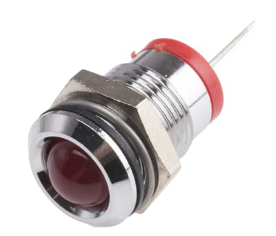 Product image for 14mm HE red LED wire terminal,20mA IFtyp