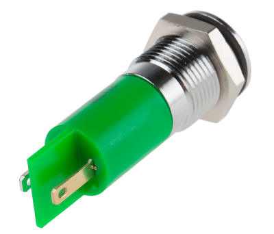 Product image for 14.5mm green neon panel indicator,110Vac